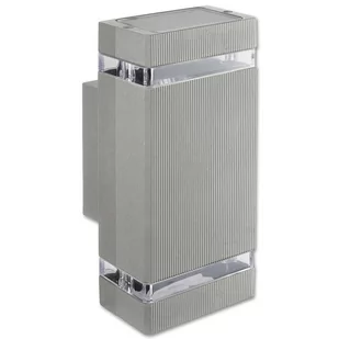 LVT Lampa elewacyjna - kinkiet ogrodowy - oprawa zewnętrzna GU10 LED Hana kwadrat - Szara OO1251 - Lampy ogrodowe - miniaturka - grafika 1