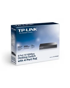 TP-LINK TL-SF1008P V4.0 - Switch - PoE - Switche - miniaturka - grafika 1