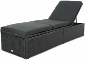 Leżaki ogrodowe - Leżanka ogrodowa Asco - Czarna - miniaturka - grafika 1