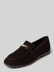 Mokasyny skórzane z aplikacją model ‘Gimble’ - Półbuty damskie - miniaturka - grafika 1