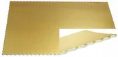 Dodatki do ciast w proszku - Podkład prostokątny gruby złoty 30x40 pod tort fala sztywny 2400g Włochy - miniaturka - grafika 1