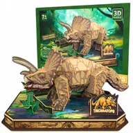Puzzle - Puzzle 3D Edukacyjne Triceratops Pradawny Świat Premium Dzieci Dorośli 45el - miniaturka - grafika 1