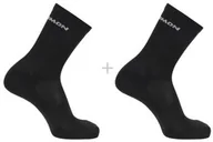 Skarpetki i podkolanówki sportowe - Skarpety Salomon Evasion Crew 2 - Pack Black - miniaturka - grafika 1