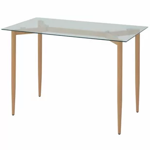 vidaXL Stół jadalniany ze szklanym blatem 120x70x75 cm - Stoły - miniaturka - grafika 1