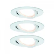 Oprawy, klosze i abażury - Paulmann Zestaw Nova Coin okrągłe wych LED 3x6,5W 2700K 230V Biały-mat/alu 93449 - miniaturka - grafika 1