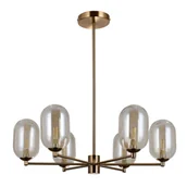 Lampy sufitowe - Żyrandol PERANO PND-4215-6-HBR Italux - miniaturka - grafika 1