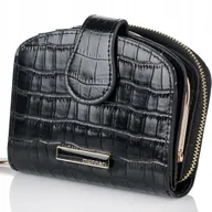 Portfele - Portfel MONNARI Skóra Naturalna CZARNY Podkówka - miniaturka - grafika 1