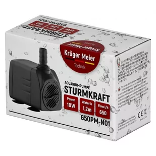 Kruger Meier Sturmkraft 650PM-NO1 - pompa wody 650l/h - Oczka wodne Kruger Meier Sturmkraft 650PM-NO1 - pompa wody 650l/h - Oczka wodne - miniaturka - grafika 10