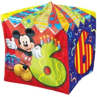 Urodziny dziecka - Amscan Balon foliowy "Mickey Mouse 6 urodziny", 15" QBZ 28632 - miniaturka - grafika 1