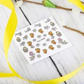 Ozdoby do paznokci - Allepaznokcie Naklejki do paznokci 3D samoprzylepne brokatowe wielkanocne BLE 1054D - miniaturka - grafika 1