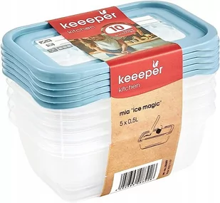 Keeeper Komplet Pojemników Mia Magic Ice 5x0,5l 3068... - Pojemniki kuchenne - miniaturka - grafika 1