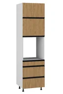 Meble kuchenne - Bari Plus Słupek Pod Zabudowę Piekarnika Dps3-60-220 Hk-Xs_Modern Dąb Kamienny - miniaturka - grafika 1