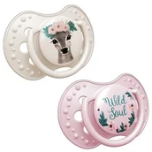 Smoczki uspokajające - Lovi Lovi Dynamiczny smoczek uspokajający 3-6 m-ce Wild Soul Girl - 2 szt. - miniaturka - grafika 1