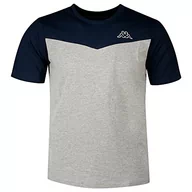 Koszulki męskie - Kappa Męski t-shirt Elixom, szary, L, szary, L - miniaturka - grafika 1