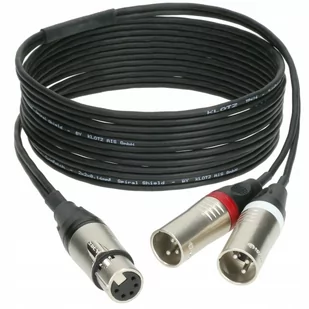 KLOTZ Kabel mikrofonowy gn. XLR - 2x wt. XLR 3m - Inne akcesoria gitarowe KLOTZ Kabel mikrofonowy gn. XLR - 2x wt. XLR 3m - Inne akcesoria gitarowe - miniaturka - grafika 1