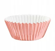 Formy do ciast - Papilotki Foremki Do Babeczek Rose Gold 5X3Cm 100 - miniaturka - grafika 1