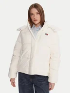 Kurtki damskie - Tommy Jeans Kurtka puchowa Alaska DW0DW21623 Écru Relaxed Fit - miniaturka - grafika 1