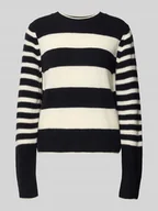 Swetry damskie - Sweter z dzianiny o kroju regular fit z żywej wełny - miniaturka - grafika 1