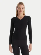 Bluzki damskie - Ysabel Mora Bluzka 70009 Czarny Slim Fit - miniaturka - grafika 1