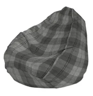 Pufy i podnóżki - Dekoria Dekoria Worek do siedzenia krata szaro-grafitowa 50 × 85 cm Edinburgh 541-115-75 - miniaturka - grafika 1