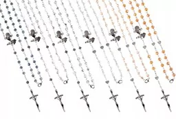 Różaniec do Pierwszej Komunii szkło kolorowy - Różańce - miniaturka - grafika 1