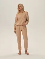 Piżamy damskie - Dres Fawn 41899-80X Beżowy Beżowy, XL - miniaturka - grafika 1