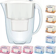 Dzbanki filtrujące - Dzbanek filtrujący Aquaphor Amethyst 2,8l + 9 wkładów 3 + 3H + 3Mg, biały - miniaturka - grafika 1
