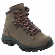 Buty trekkingowe damskie - Jack Wolfskin Rebellion Texapore Mid Shoes Women, brązowy UK 4 | EU 37 2022 Trapery turystyczne 4051191-5298-040 - miniaturka - grafika 1