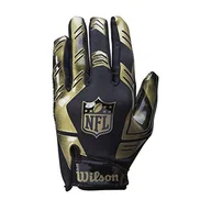 Koszykówka - Wilson Rękawice do futbolu amerykańskiego NFL STRETCH FIT czarne - miniaturka - grafika 1
