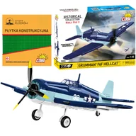 Klocki - Cobi 5883 Samolot myśliwski Grumman F6F Hellcat HC WW2 235 El. + PŁYTKA - miniaturka - grafika 1