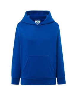 Bluza dziecięca robocza z kapturem chabrowa roz. 5/6 - Bluzy dla dziewczynek - miniaturka - grafika 1