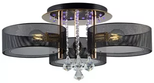 MLAMP Sufitowa LAMPA glamour ELMDRS8006/3 TR NET MLAMP metalowa OPRAWA crystal z pilotem złota czarna ELMDRS8006/3 TR NET - Lampy sufitowe - miniaturka - grafika 1