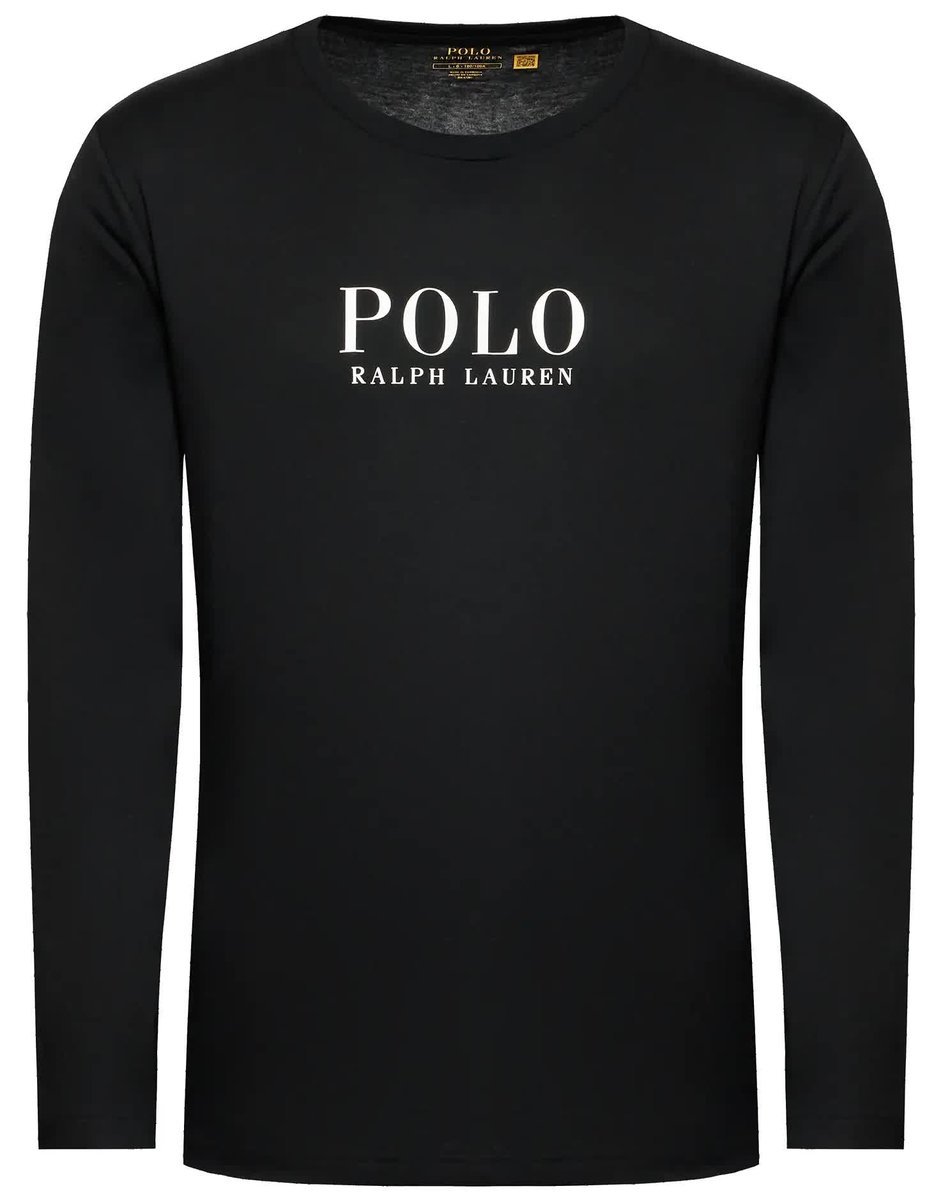 Bluzka męska z długim rękawem POLO RALPH LAUREN czarny longsleeve sportowy r. M