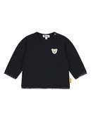 Kaftaniki dla niemowląt - Steiff Koszulka w kolorze czarnym - miniaturka - grafika 1