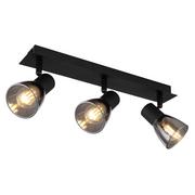 Lampy sufitowe - Globo Claude 54307-3 listwa plafon lampa sufitowa spot 3x40W E14 czarny/dymiony - miniaturka - grafika 1