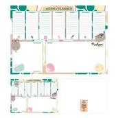 Zeszyty szkolne - Planer Tygodniowy Pusheen Botanical - miniaturka - grafika 1