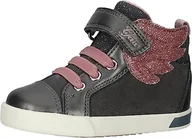 Moda i Uroda OUTLET - Geox Dziecięce buty typu sneaker B Kilwi Girl A, Dk Grey Lt Rose, 20 EU - miniaturka - grafika 1
