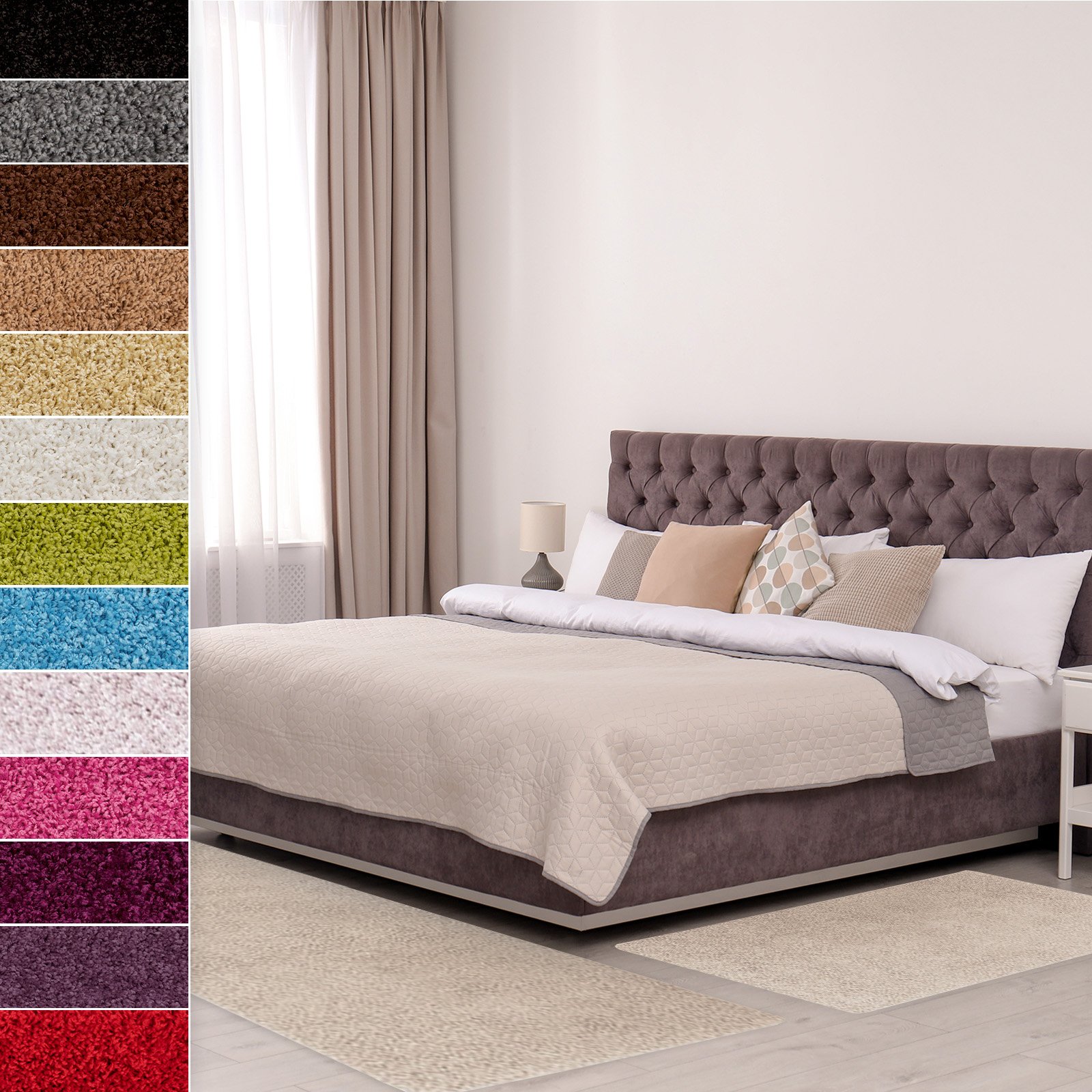Obramowanie łóżka Barcelona kremowe 1 bieżnik 67x330 cm + 2 mostki 67x130 cm