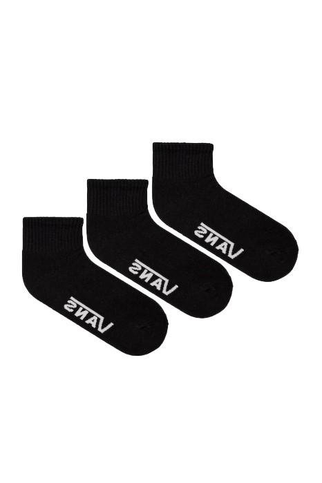 Stopki Unisex VANS Classic Quarter Crew Black (3pary) VN000QBXBLK1 L