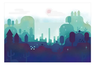 Fototapeta samoprzylepna - Baśniowy krajobraz (rozmiar 245x175) - Fototapety - miniaturka - grafika 1