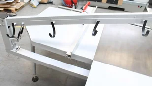 Piła formatowa używana 2019r., piła główna i podcinak na osobnych silnikach (max długość podcinania: 3200 mm, stół roboczy: 1000 x 700 mm) 44381570 - Inne urządzenia budowlane - miniaturka - grafika 8
