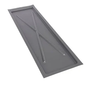 Tacka do suszarki srebrna wąska 75 x 22,5 cm - Suszarki do naczyń - miniaturka - grafika 1