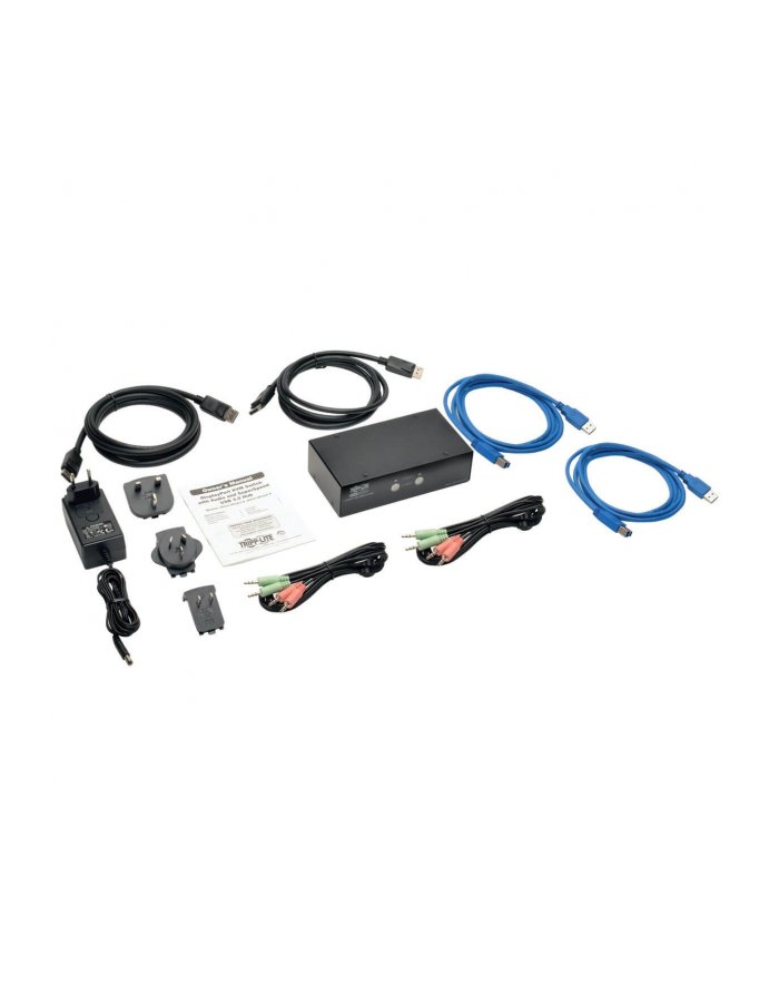 EATON TRIPPLITE 2-Port DisplayPort KVM Switch with Audio Cables and USB 3.0 SuperSpeed Hub B004-DPUA2-K