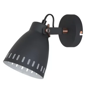 Kinkiet Franklin 1 x 60 W E27 czarny/miedź (MB-HN5050-1-B+RC) - Lampy ścienne - miniaturka - grafika 1