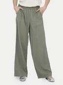 Spodnie damskie - ONLY Spodnie materiałowe Aris 15337956 Zielony Straight Fit - miniaturka - grafika 1
