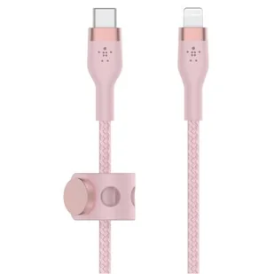 Belkin Kabel USB Typ-C Lightning Braided Silicone 3m Różowy CAA011BT3MPK - Kable USB - miniaturka - grafika 1