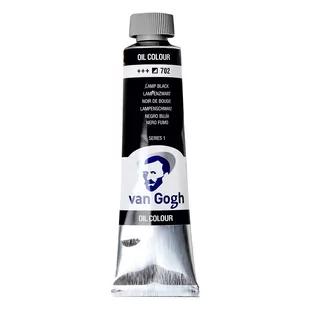Talens Van Gogh, farba olejna, 40 ml, czerń sadzy - Farby i media malarskie - miniaturka - grafika 1