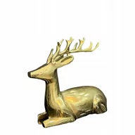 Ozdoby bożonarodzeniowe - RENIFER FIGURKA DEKORACYJNA ŚWIĄTECZNA ZŁOTA - miniaturka - grafika 1