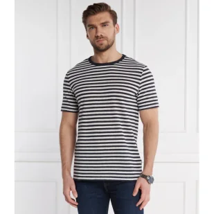 BOSS T-shirt Tiburt | Regular Fit | z dodatkiem lnu - Koszulki męskie - miniaturka - grafika 1