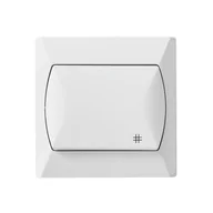 Wyłączniki światła i elektryczne - LEDart krzyżowy biały ŁP-4A/00 Akcent Ospel - miniaturka - grafika 1